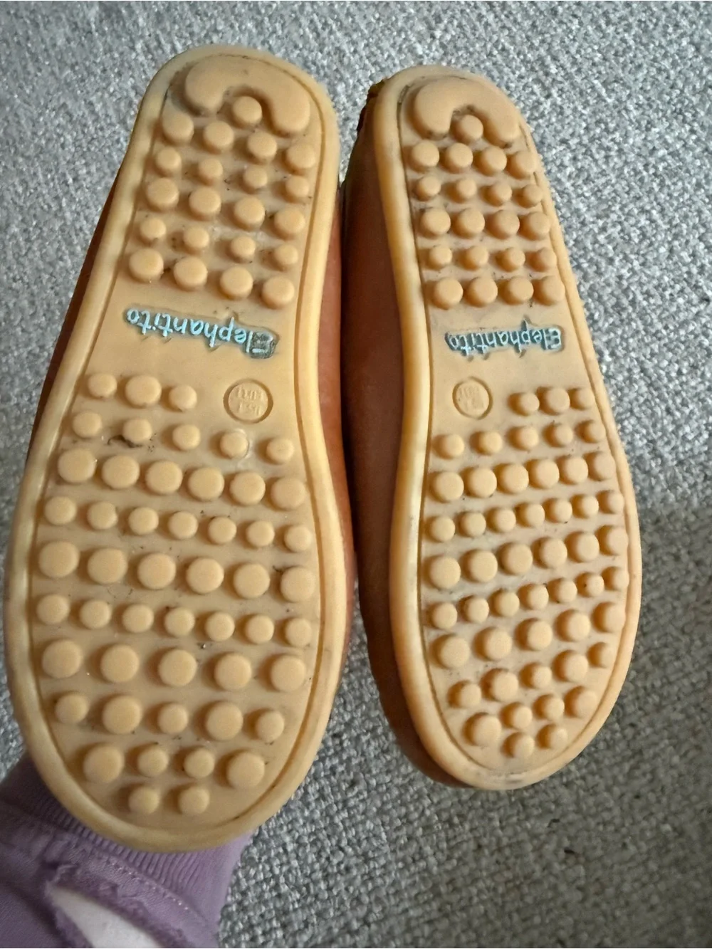 Elephantito Tan/Brown Leather Penny Loafers for Kids